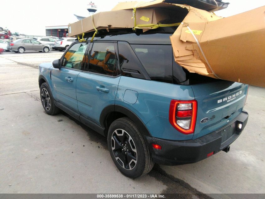 2021 FORD BRONCO SPORT OUTER BANKS VIN: 3FMCR9C60MRB01225