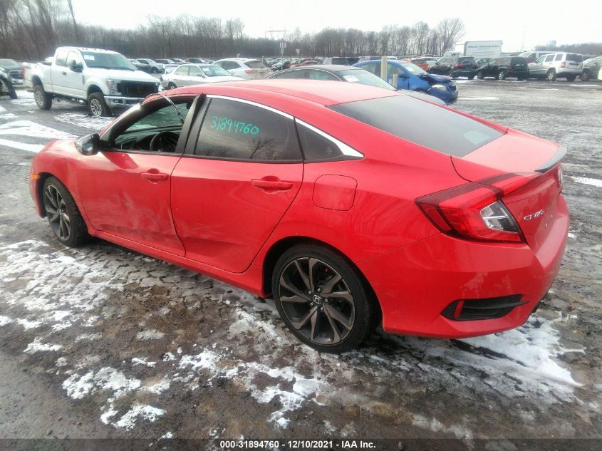 2021 HONDA CIVIC SEDAN SPORT VIN: 2HGFC2F82MH525462