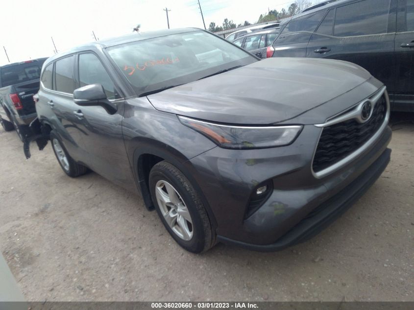 2022 TOYOTA HIGHLANDER LE VIN: 5TDBZRBH1NS560734