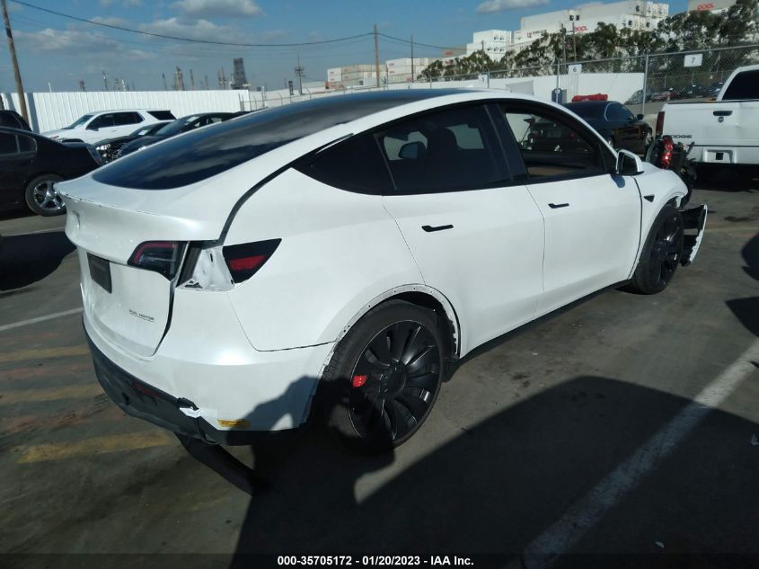 2022 TESLA MODEL Y PERFORMANCE VIN: 7SAYGDEF0NF348802