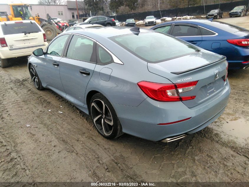 2022 HONDA ACCORD SEDAN SPORT SE VIN: 1HGCV1F4XNA016465
