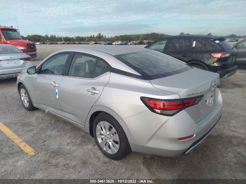2022 NISSAN SENTRA S VIN: 3N1AB8BV5NY293089