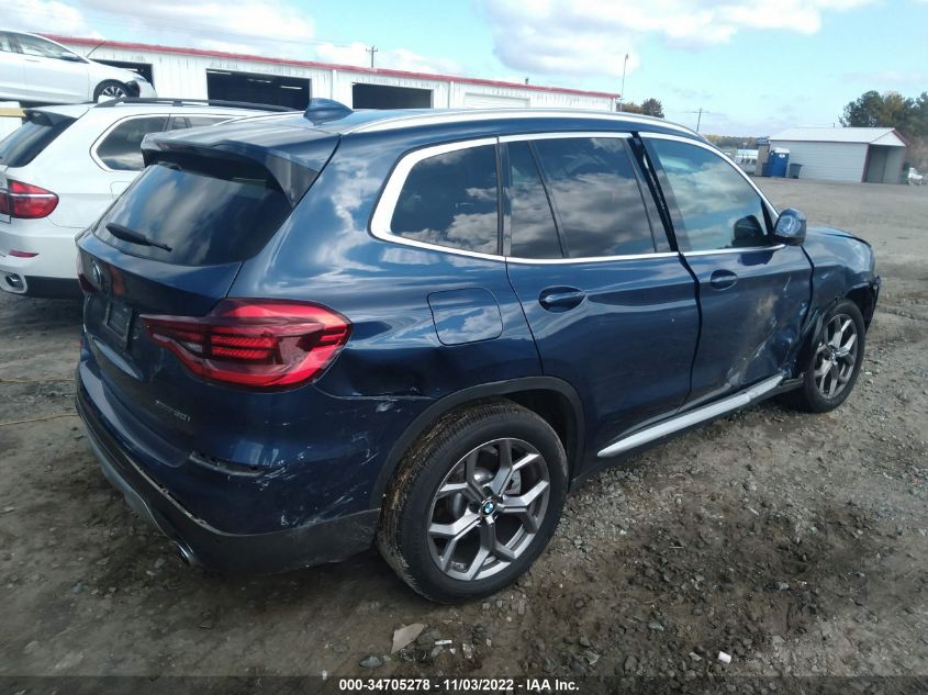 2020 BMW X3 XDRIVE30I VIN: 5UXTY5C04L9D42356