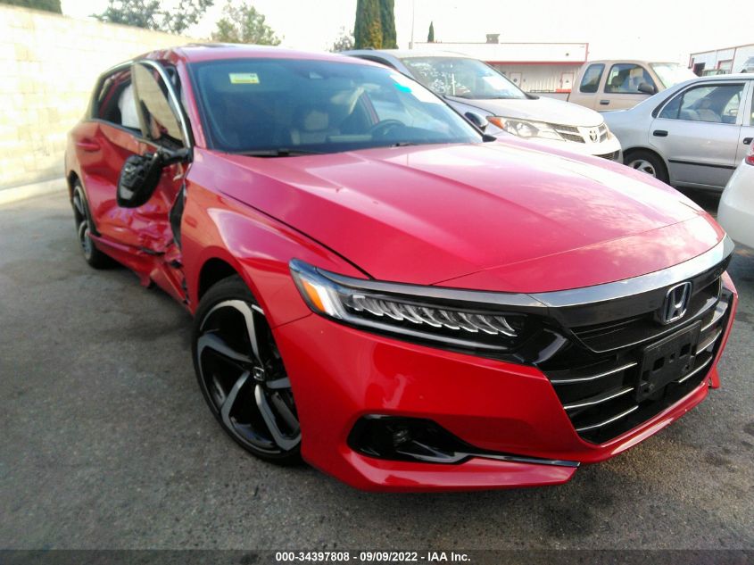 2021 HONDA ACCORD SEDAN SPORT VIN: 1HGCV2F31MA026250