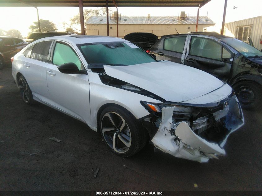 2022 HONDA ACCORD SEDAN SPORT VIN: 1HGCV2F39NA018527