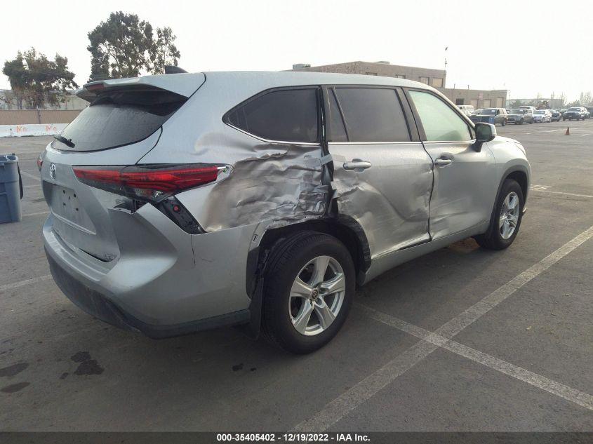 2022 TOYOTA HIGHLANDER LE VIN: 5TDBZRBH9NS185658