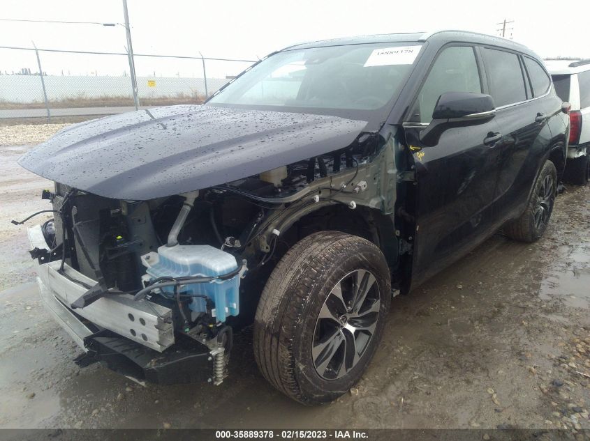 2022 TOYOTA HIGHLANDER XLE VIN: 5TDHZRBH5NS165594
