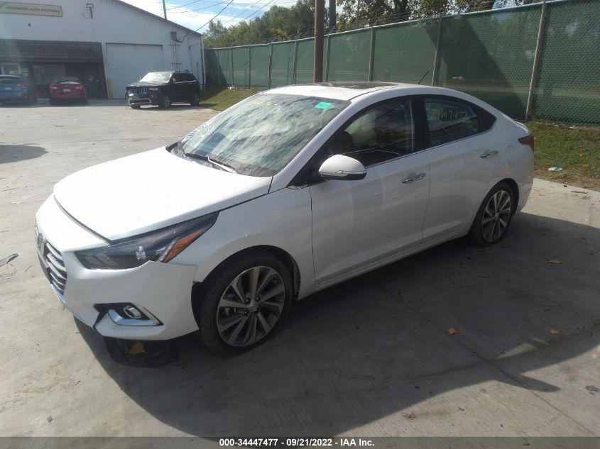 2022 HYUNDAI ACCENT LIMITED VIN: 3KPC34A69NE170502