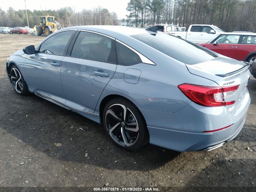 2022 HONDA ACCORD SEDAN SPORT VIN: 1HGCV1F36NA068327