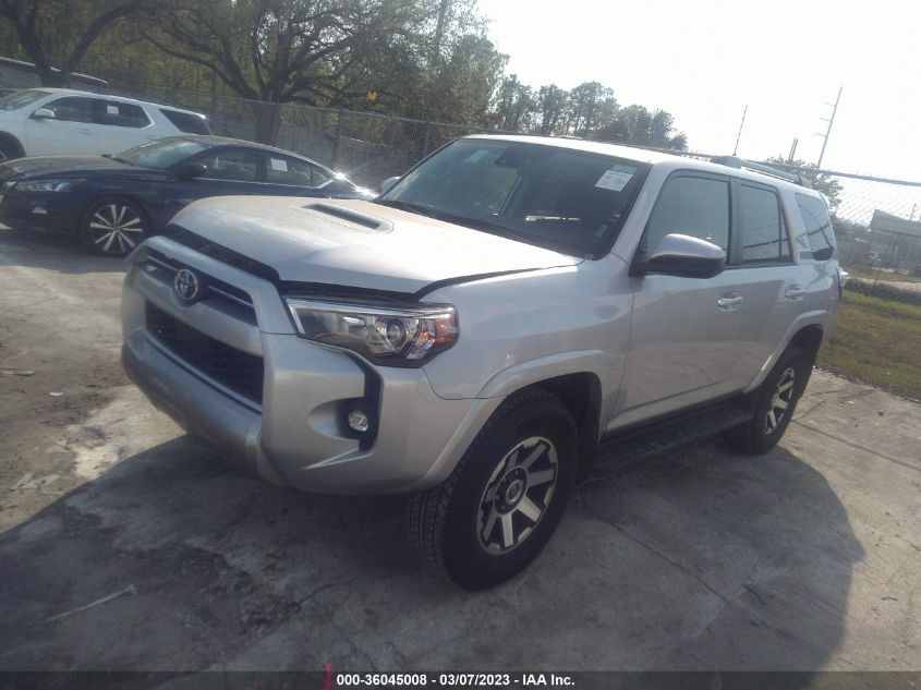 2022 TOYOTA 4RUNNER TRD OFF ROAD VIN: JTEPU5JR3N6009711