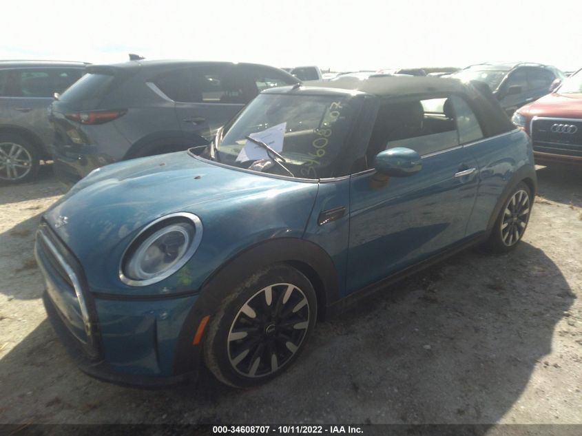 2022 MINI CONVERTIBLE COOPER VIN: WMW23DL04N3N32423