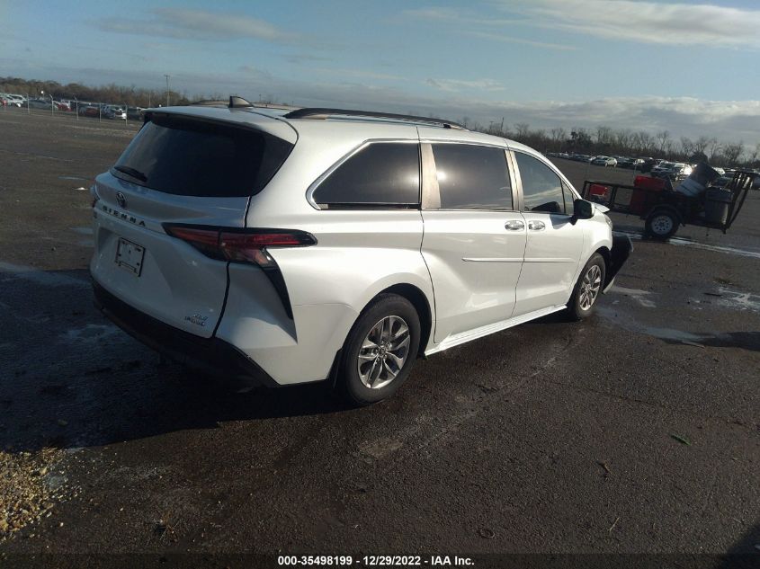 2022 TOYOTA SIENNA XLE VIN: 5TDYRKEC5NS093724