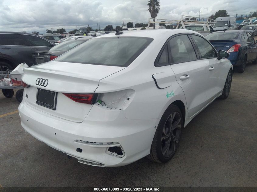 2022 AUDI A3 SEDAN PREMIUM PLUS VIN: WAUBUDGY4NA021481