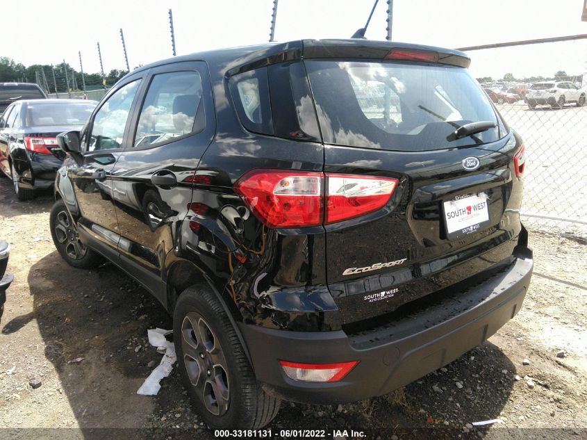 2021 FORD ECOSPORT S VIN: MAJ3S2FE6MC454768