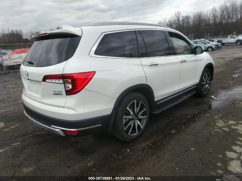 2022 HONDA PILOT ELITE VIN: 5FNYF6H01NB088669