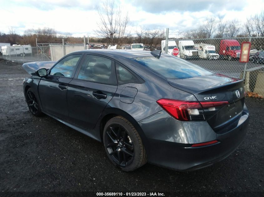 2022 HONDA CIVIC SEDAN SPORT VIN: 2HGFE2F58NH579138