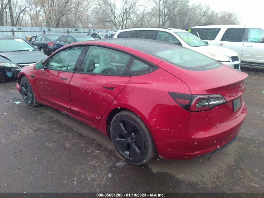 2022 TESLA MODEL 3 LONG RANGE VIN: 5YJ3E1EB8NF203273