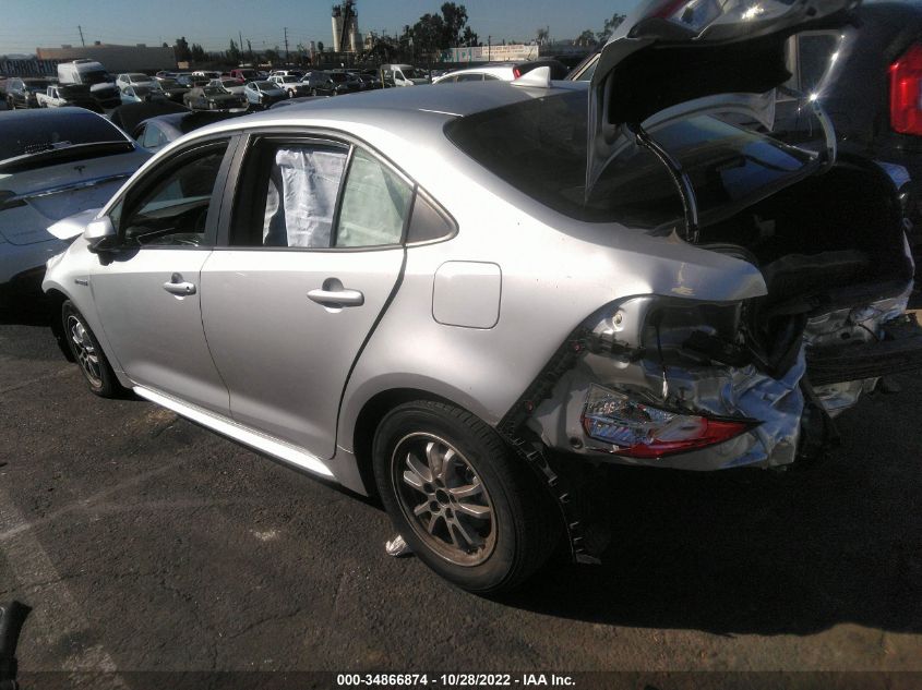 2021 TOYOTA COROLLA HYBRID LE VIN: JTDEAMDE2MJ000145