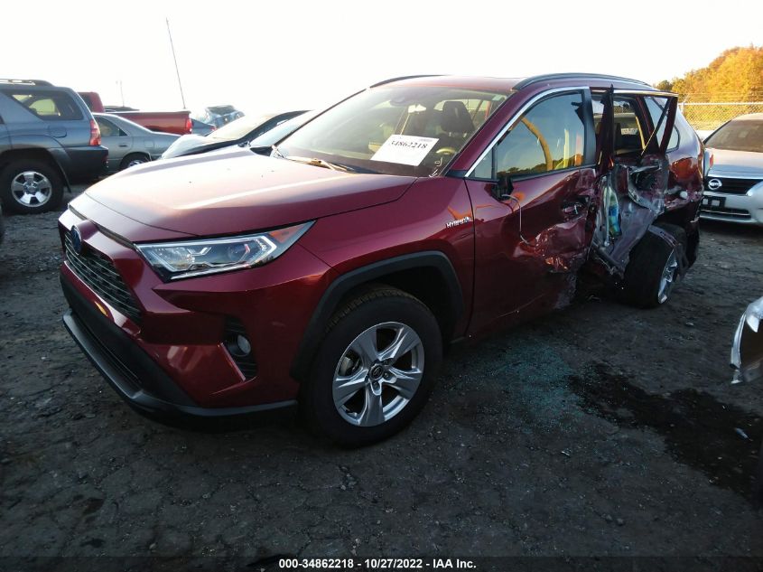 2021 TOYOTA RAV4 HYBRID XLE VIN: JTMRWRFV4MD135672