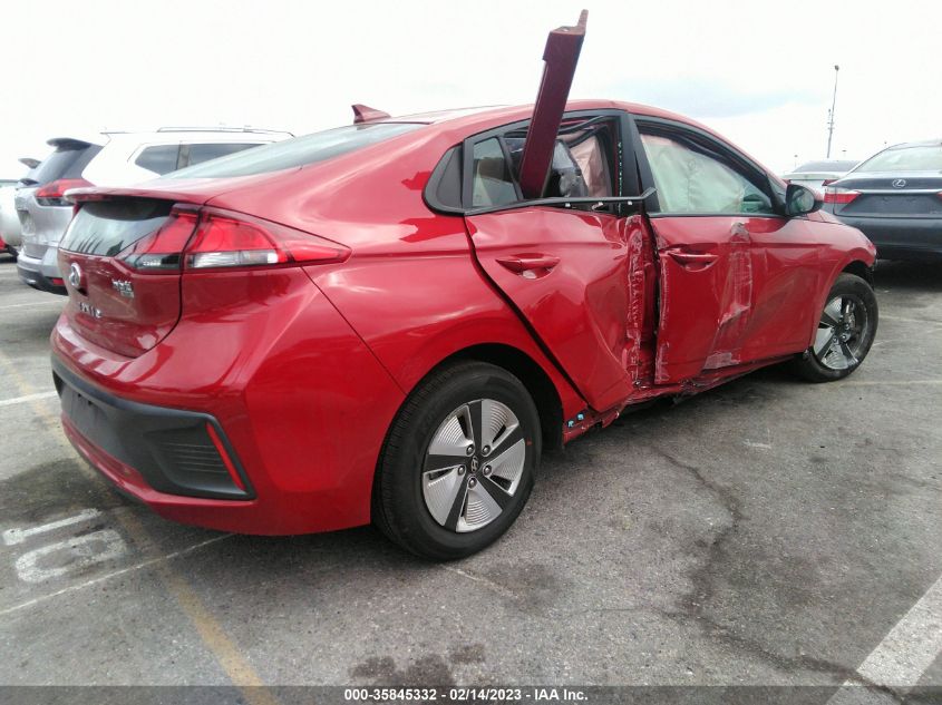 2022 HYUNDAI IONIQ HYBRID BLUE VIN: KMHC65LC2NU267358