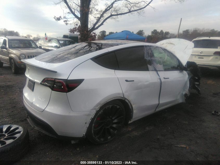 2022 TESLA MODEL Y PERFORMANCE VIN: 7SAYGDEF3NF373323