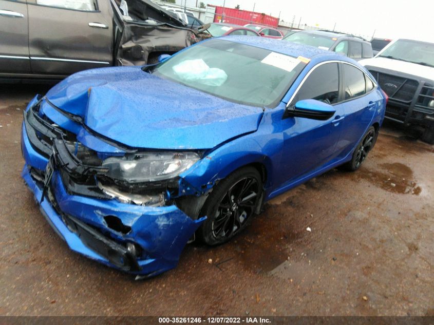 2020 HONDA CIVIC SEDAN SPORT VIN: 19XFC2F87LE002334