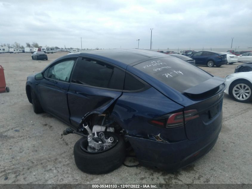 2022 TESLA MODEL X VIN: 7SAXCBE58NF356276