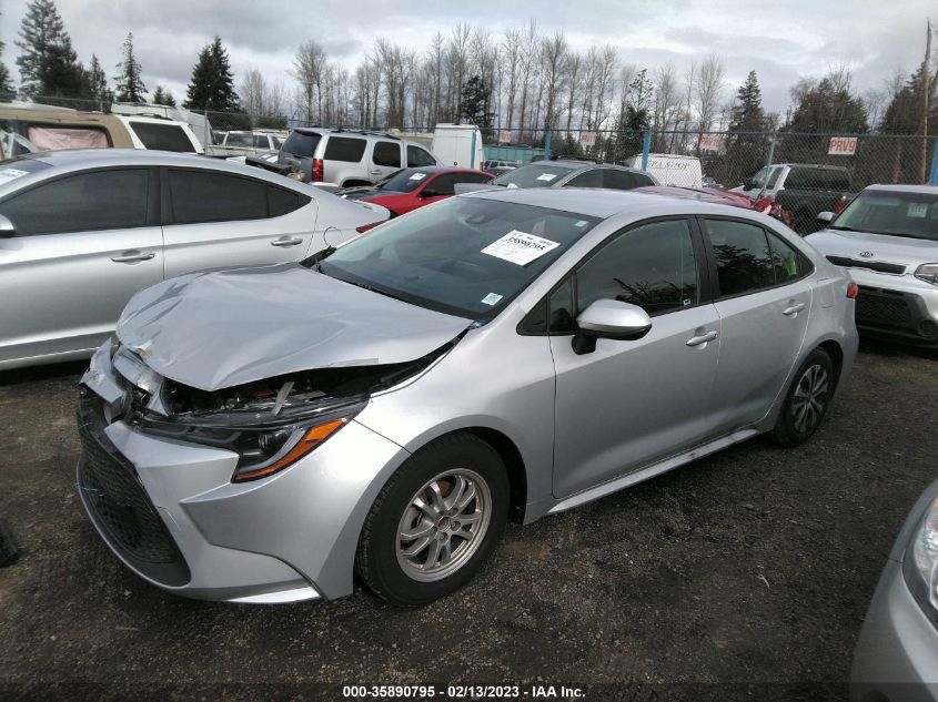 2022 TOYOTA COROLLA HYBRID LE VIN: JTDEAMDE4N3008821