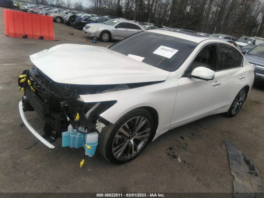 2022 INFINITI Q50 SENSORY VIN: JN1EV7CR4NM341995