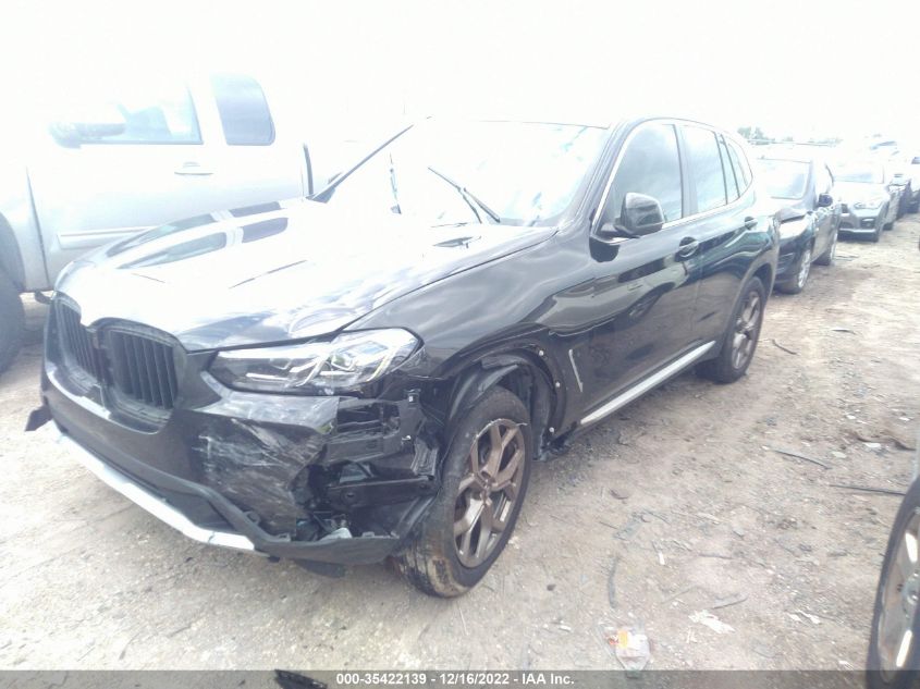 2022 BMW X3 SDRIVE30I VIN: 5UX43DP04N9J97827