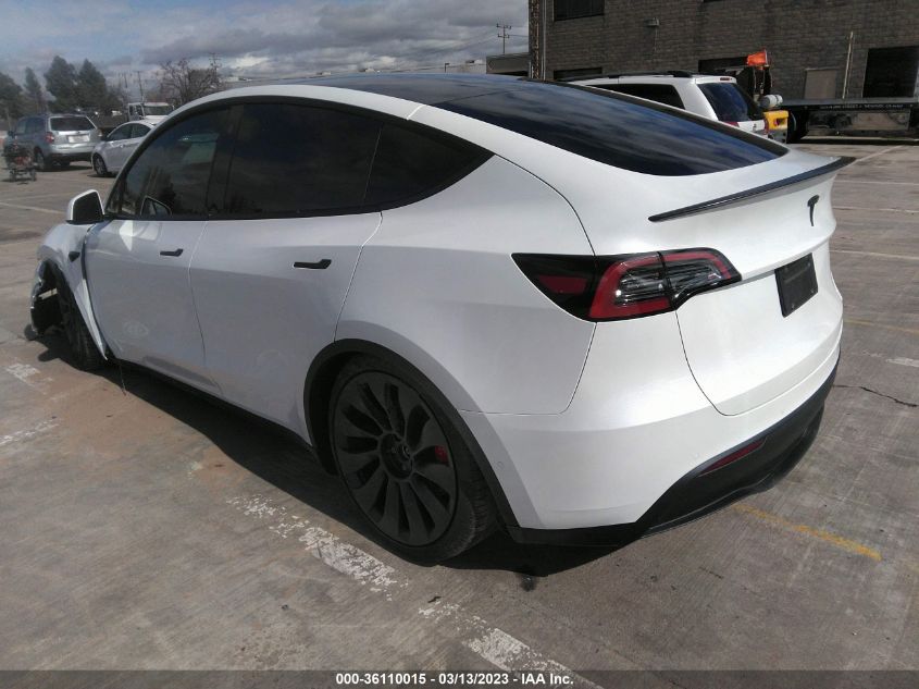 2022 TESLA MODEL Y PERFORMANCE VIN: 7SAYGDEF3NF487886