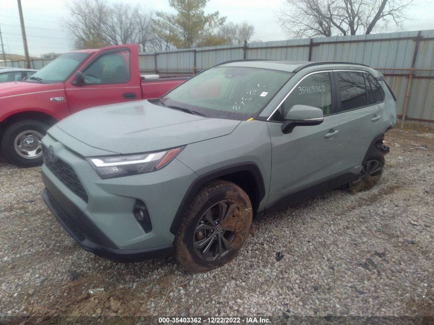 2022 TOYOTA RAV4 HYBRID XLE PREMIUM VIN: JTMB6RFV1ND076826