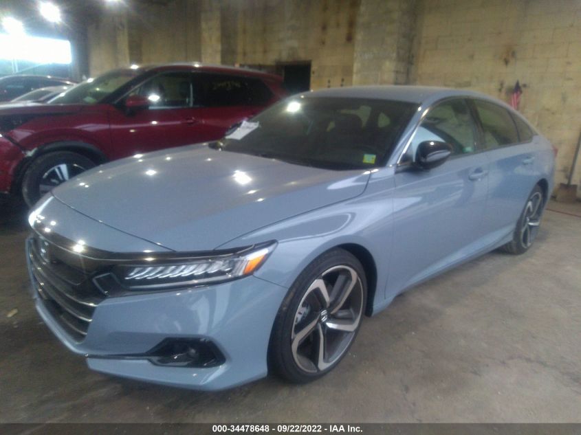 2022 HONDA ACCORD SEDAN SPORT VIN: 1HGCV1F38NA062416
