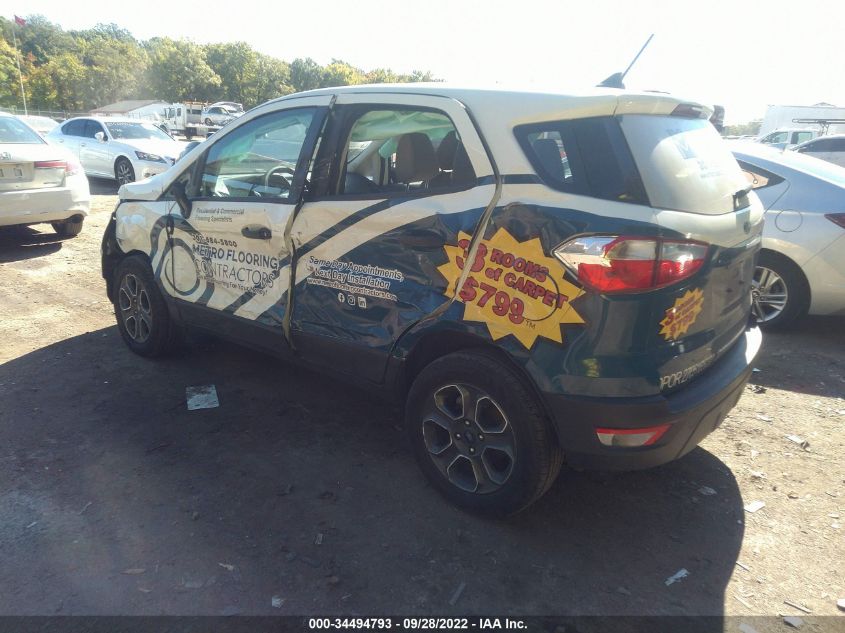 2021 FORD ECOSPORT S VIN: MAJ3S2FE3MC399339