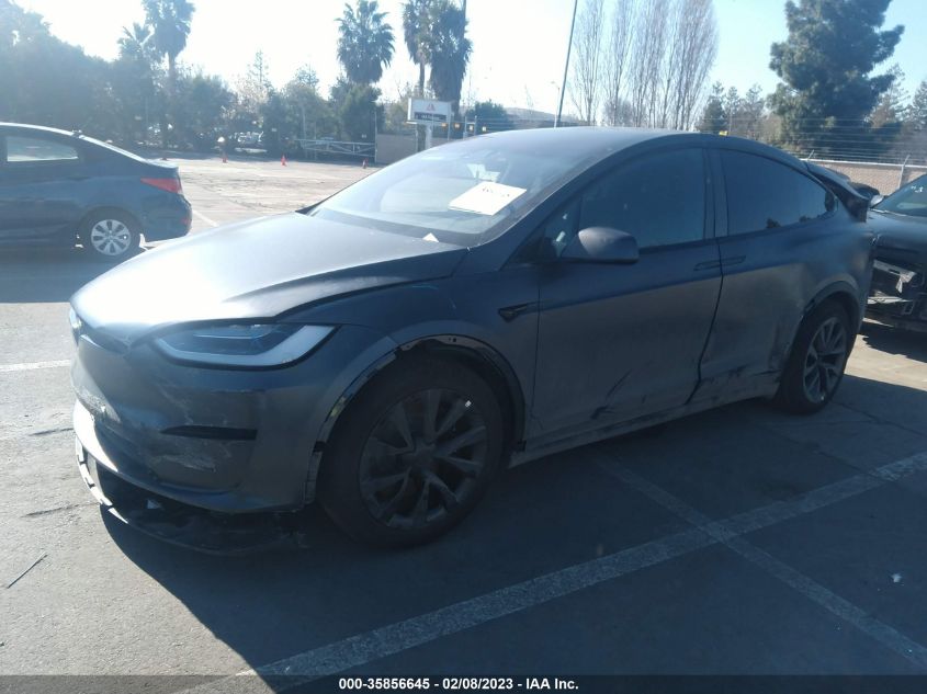 2022 TESLA MODEL X VIN: 7SAXCAE53NF341114