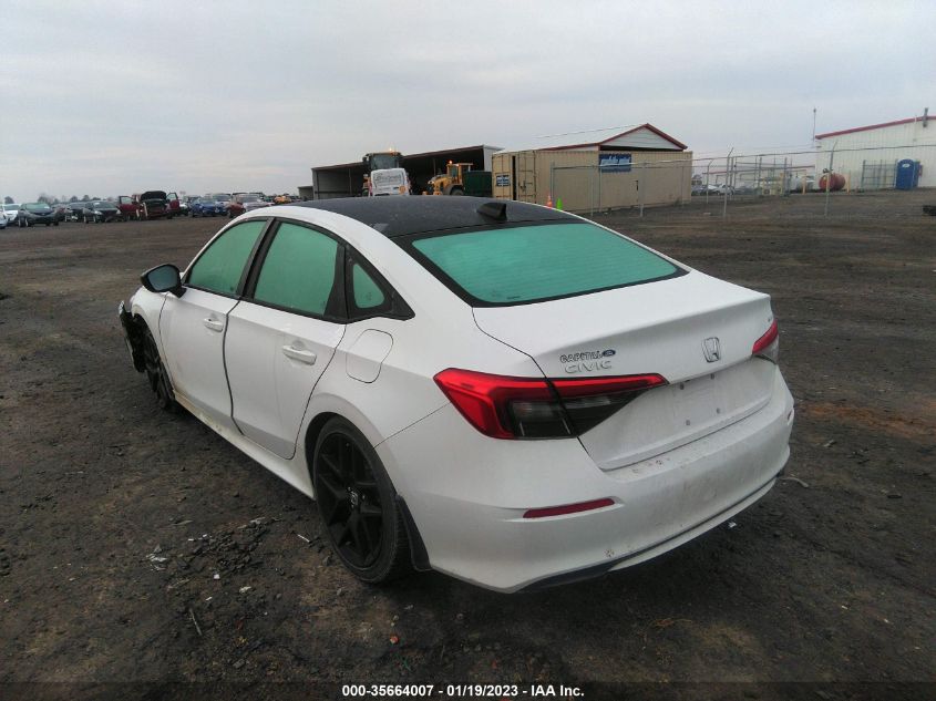 2022 HONDA CIVIC SEDAN SPORT VIN: 2HGFE2F59NH500186