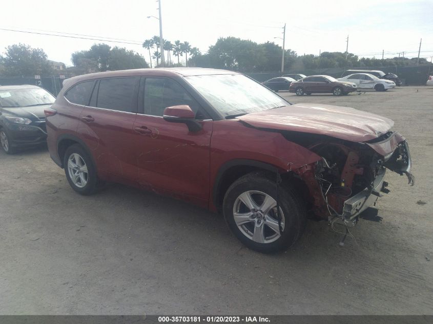 2021 TOYOTA HIGHLANDER L/LE VIN: 5TDZZRAH8MS069981