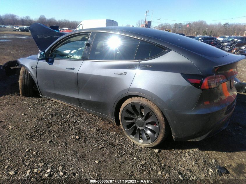 2022 TESLA MODEL Y PERFORMANCE VIN: 7SAYGDEF0NF543055