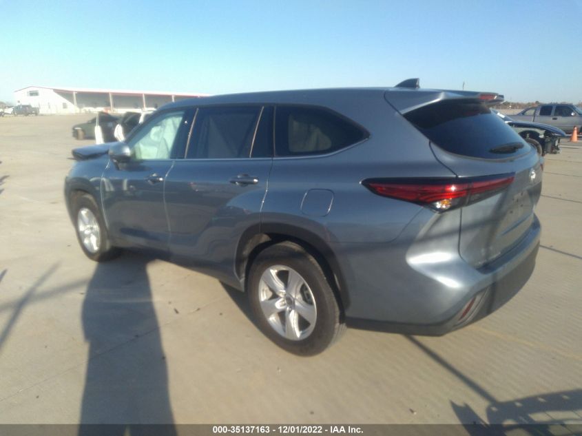 2022 TOYOTA HIGHLANDER LE VIN: 5TDZZRAH7NS110876