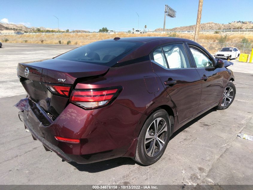 2022 NISSAN SENTRA SV VIN: 3N1AB8CV1NY263604