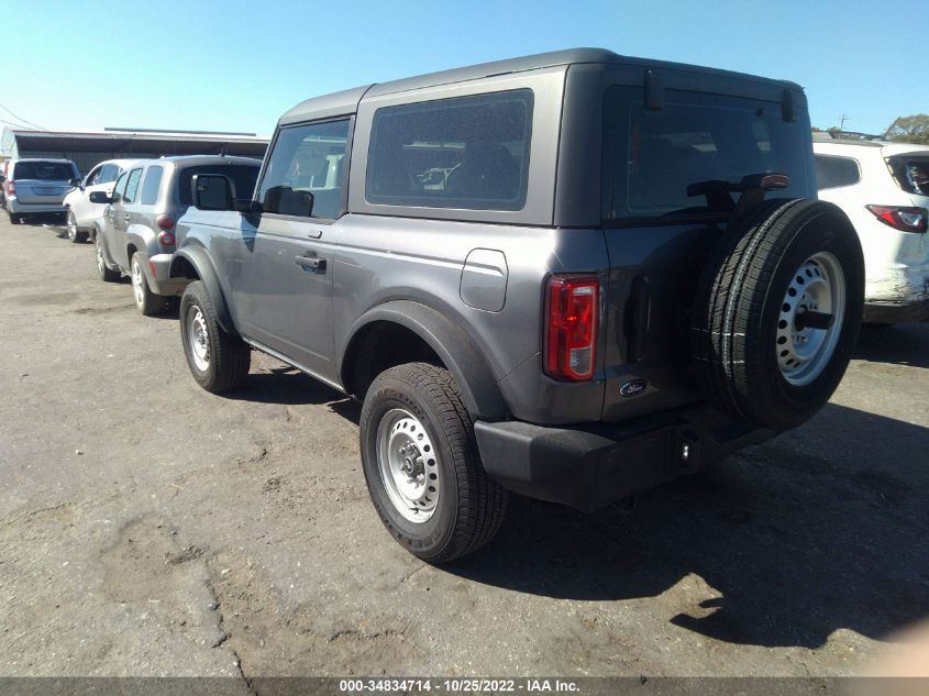 2022 FORD BRONCO BASE/BIG BEND VIN: 1FMDE5AH2NLB06116