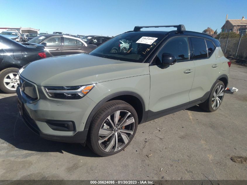 2022 VOLVO XC40 RECHARGE PURE TWIN ULTIMATE VIN: YV4ED3UB8N2774481