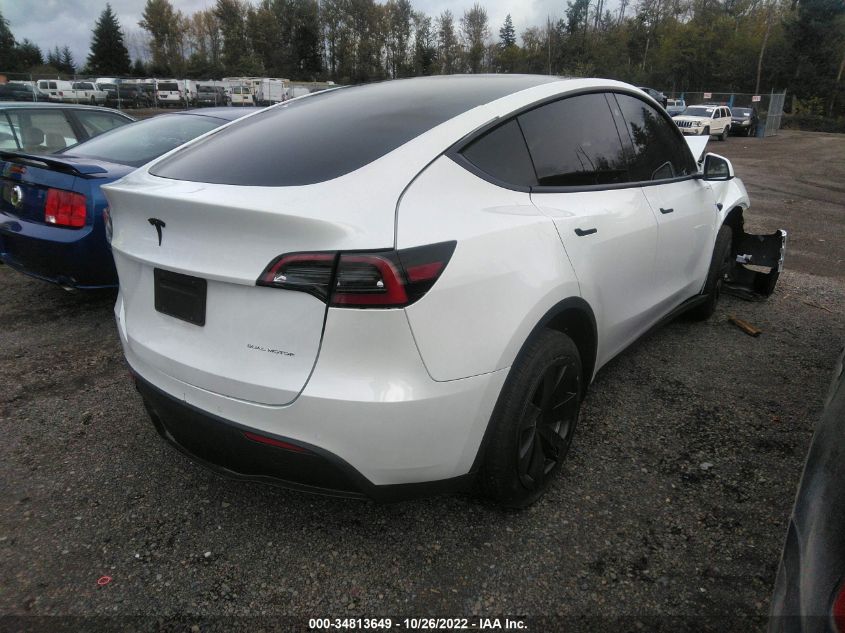 2022 TESLA MODEL Y LONG RANGE VIN: 7SAYGDEEXNF432942