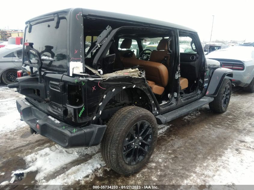 2021 JEEP WRANGLER 4XE UNLIMITED SAHARA VIN: 1C4JJXP67MW676274