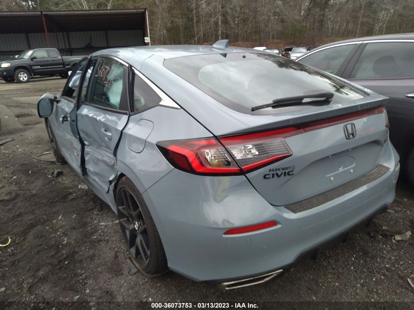 2022 HONDA CIVIC HATCHBACK SPORT TOURING VIN: 19XFL1H81NE024341