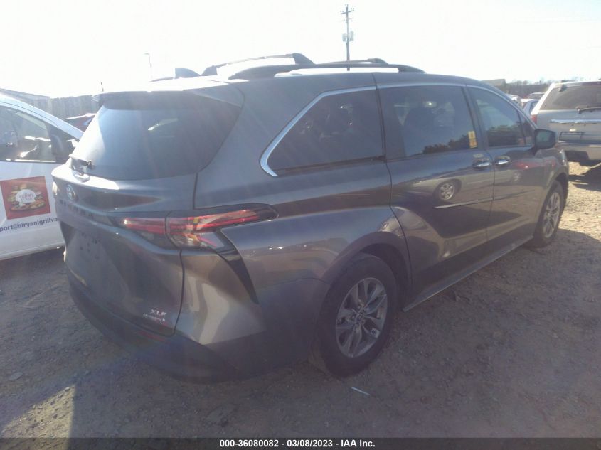 2022 TOYOTA SIENNA XLE VIN: 5TDYSKFCXNS053111