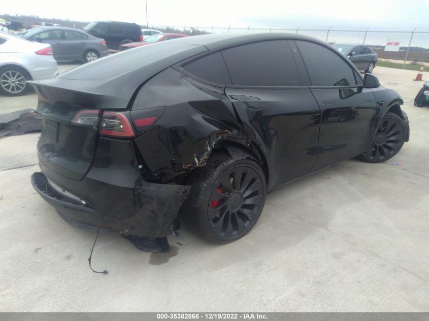 2022 TESLA MODEL Y PERFORMANCE VIN: 7SAYGDEF1NF534297