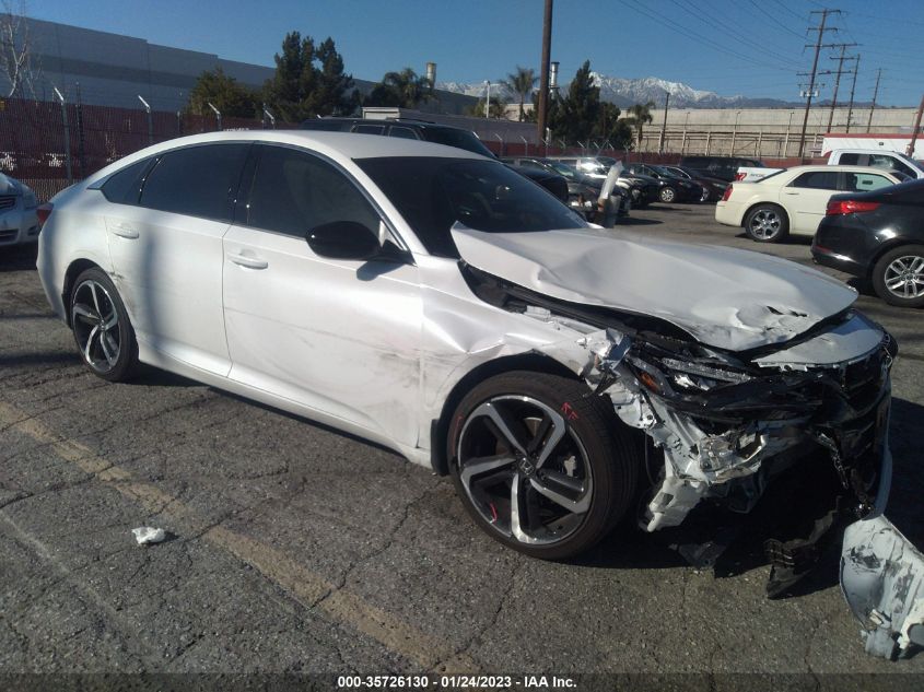 2022 HONDA ACCORD SEDAN SPORT VIN: 1HGCV1F33NA038864