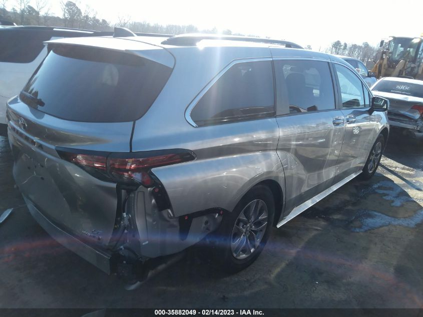 2022 TOYOTA SIENNA LE VIN: 5TDKRKEC4NS129604