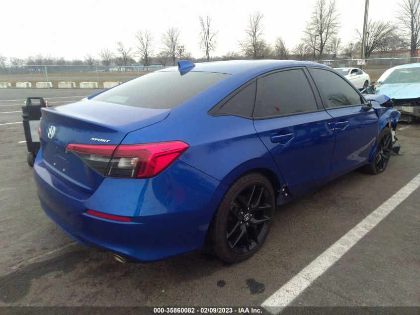 2022 HONDA CIVIC SEDAN SPORT VIN: 2HGFE2F59NH516419